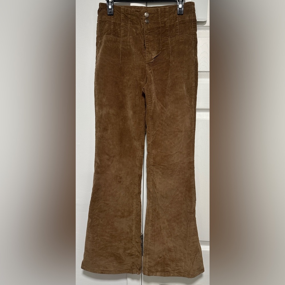 Brown Flare Corduroy Pants